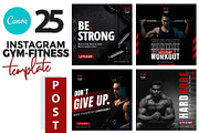 Canva instagram Gym Fitness Template, a Social Media Template by illycreative (Thumbnail 1 of 5)