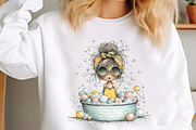 Whimsical Summer Girls Clipart, an Illustration by designcity5 (Thumbnail 3 of 5)