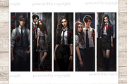 Dark Academy Bookmarks | Ephemera, a Person Illustration by GlamArtZhanna (Thumbnail 1 of 3)