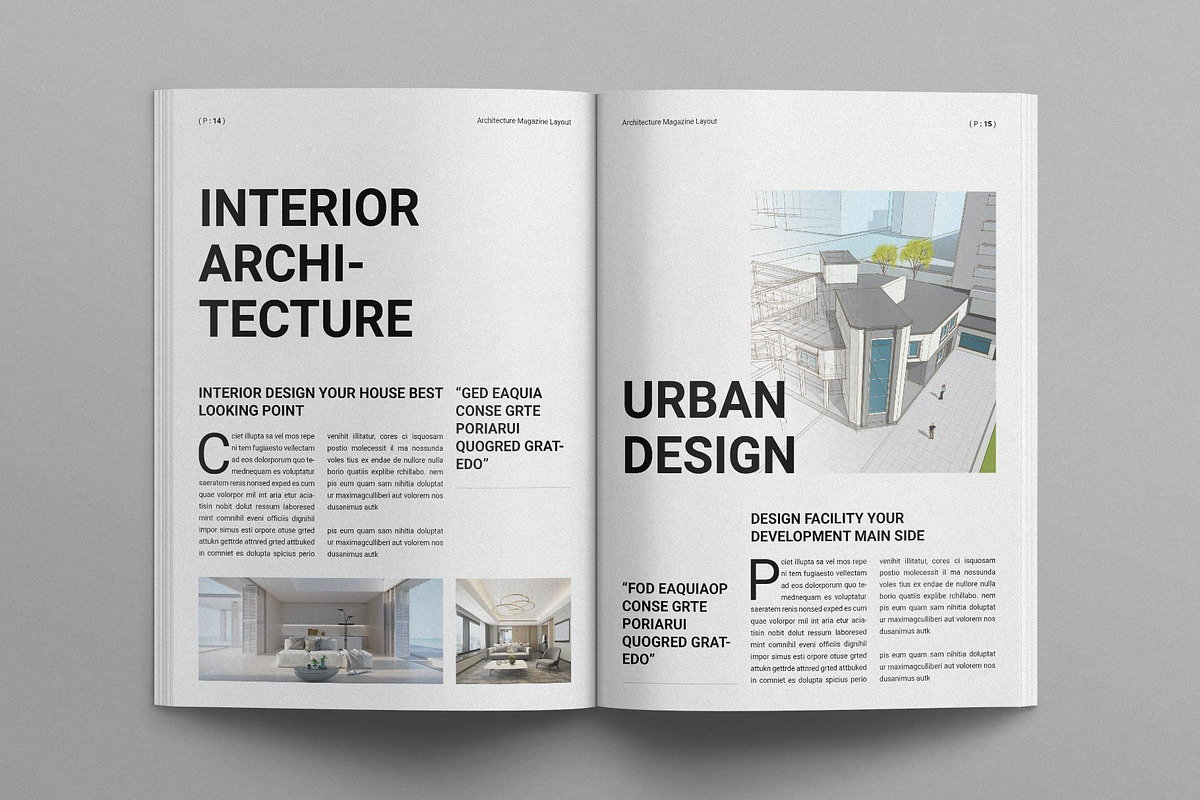 Architecture Magazine Layout preview 6
