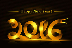 Happy New 2016 Year .vector