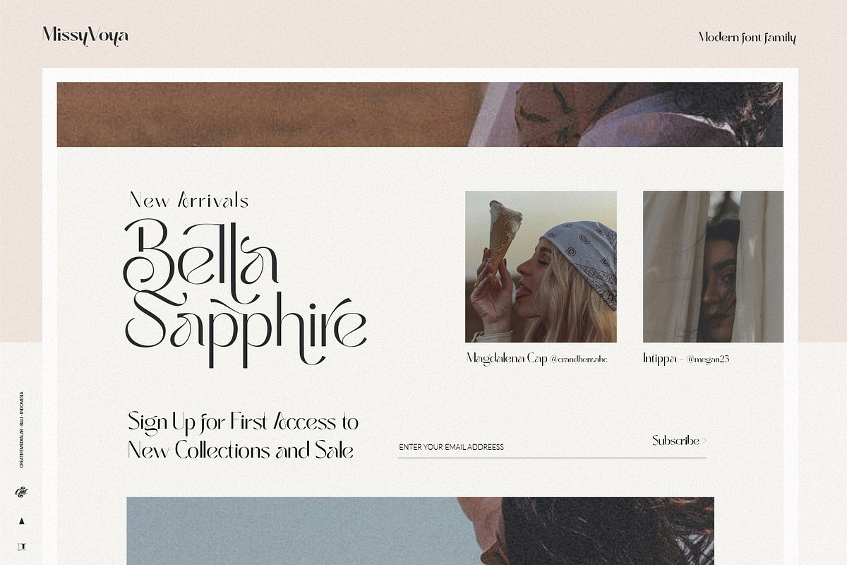 Missy Voya - Modern font family, a Sans Serif Font by creativemedialab (Photo 4 of 23)