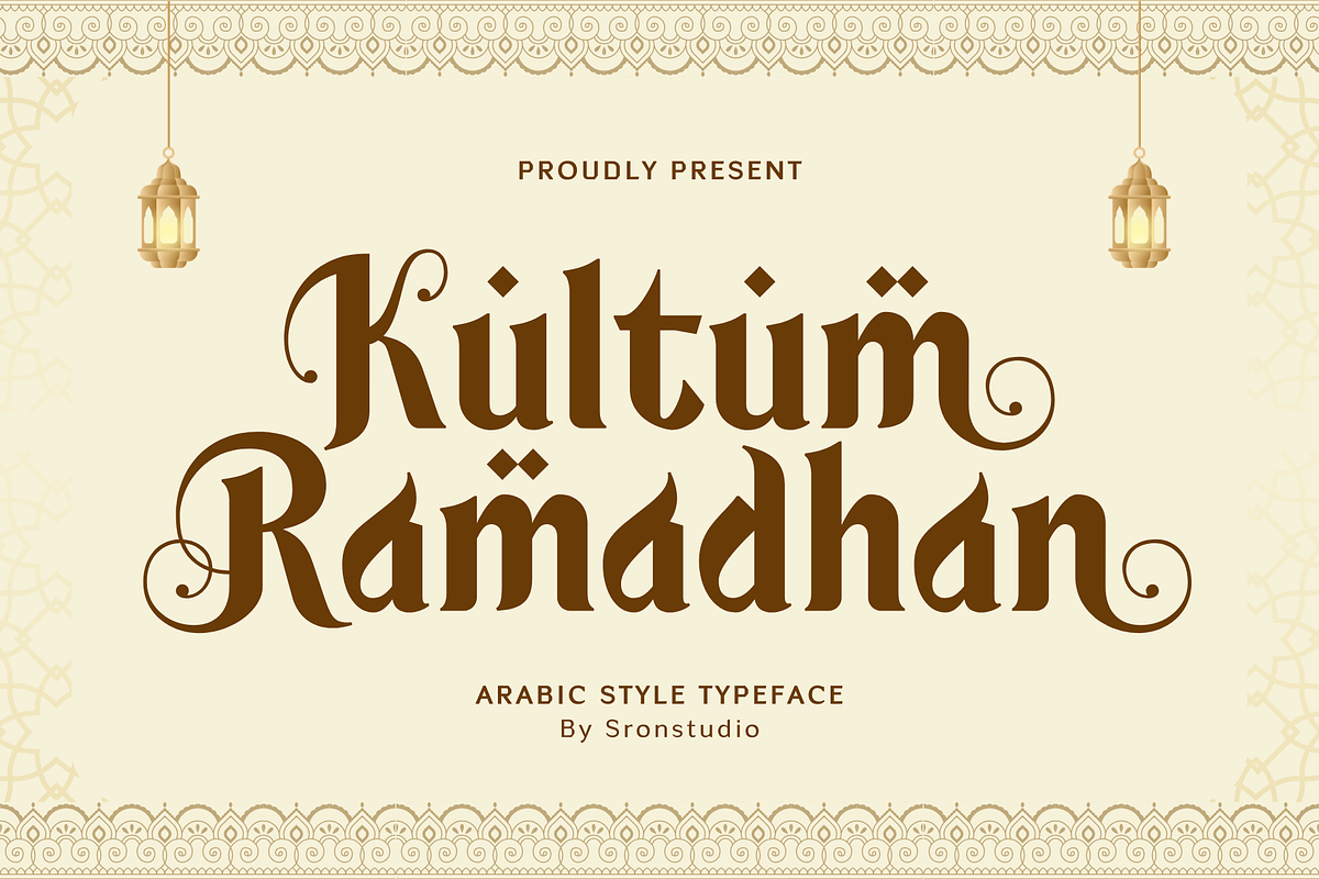 Kultum Ramadhan - Arabic Fauxlang, a Serif Font by Sronstudio (Photo 1 of 13)