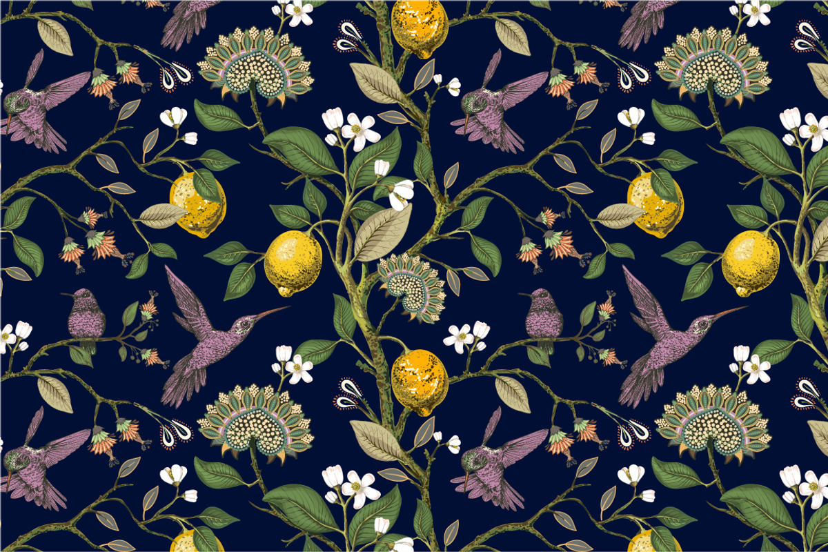 3 Botanical Vintage Patterns, a Pattern Graphic by Sunny_Lion (Photo 4 of 4)