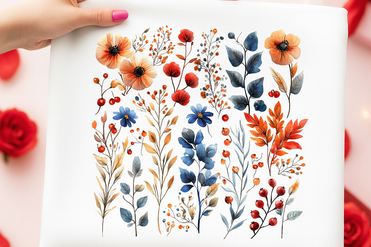 Watercolor Autumn Leaves Clipart, a Transportation Illustration by Digital Artistic99 (Photo 4 of 8)