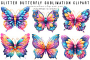 Glitter butterfly sublimation clipar, an Illustration by SinaCreation (Thumbnail 1 of 8)