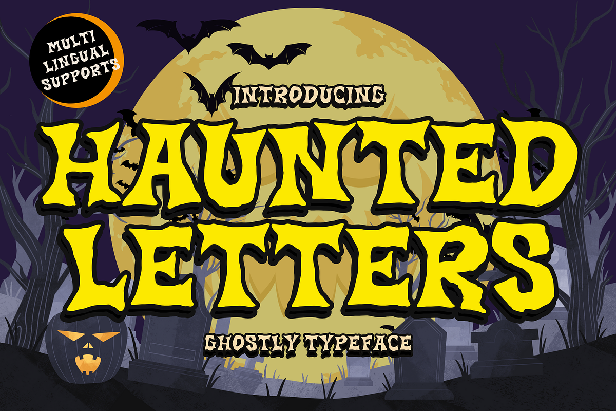 Haunted Letters is a Halloween font, a Handwritten Font by Brown Cupple (Photo 1 of 11)