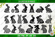Easter Bunny Collection,Floral Bunny, an Animal Illustration by Digital_Craftyfox (Thumbnail 1 of 20)