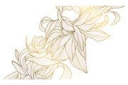 Flowers and Leaves Line Luxury Art, a Pattern Graphic by Marylia (Thumbnail 3 of 27)