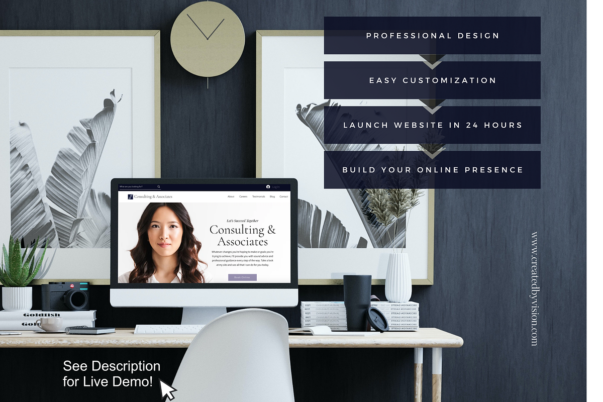 WIX Website Template for Consultants, a Wix Template by CreatedbyVision LLC (Photo 7 of 10)