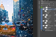 Snowfall photo overlay, a Layer Style Add-On by 1baranov (Thumbnail 2 of 4)