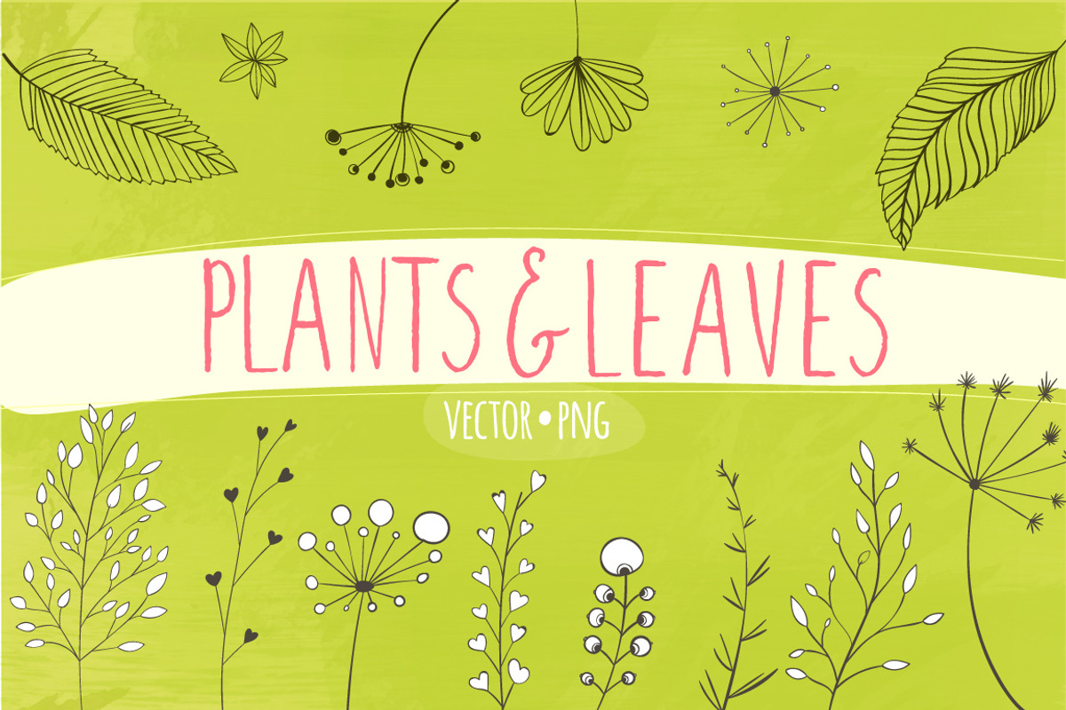 40 plants and leaves elements, an Illustration by Anna's Creative Store (Photo 1 of 5)