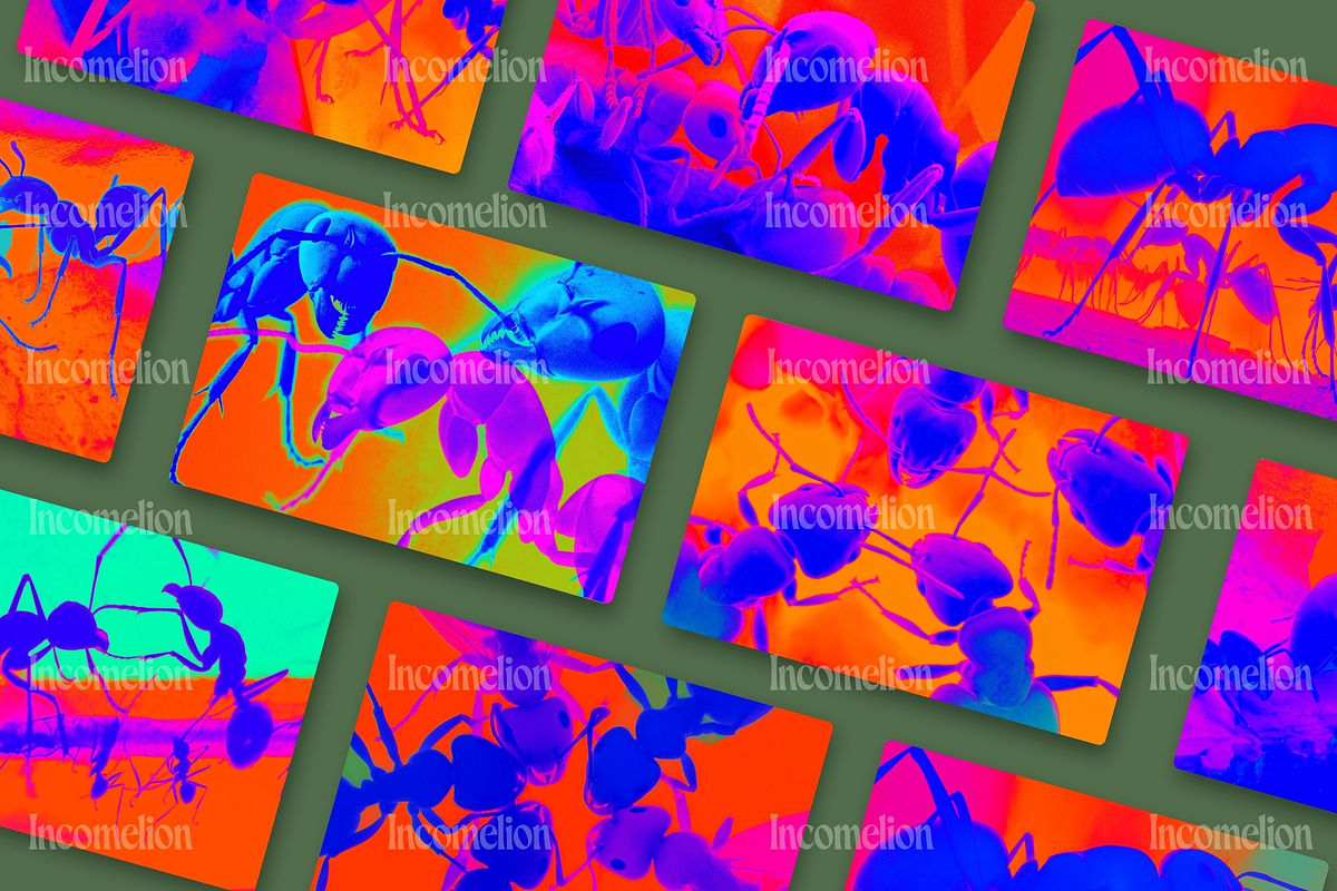 30 Psychedelic Ant Backgrounds, an Animal Illustration by Incomelion (Photo 8 of 11)