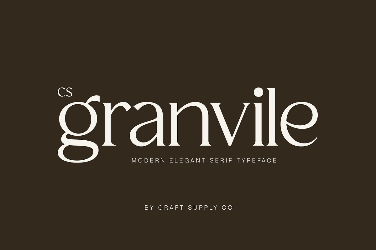 CS Granvile – Elegant Serif Font, a Serif Font by Craft Supply Co. (Photo 1 of 8)
