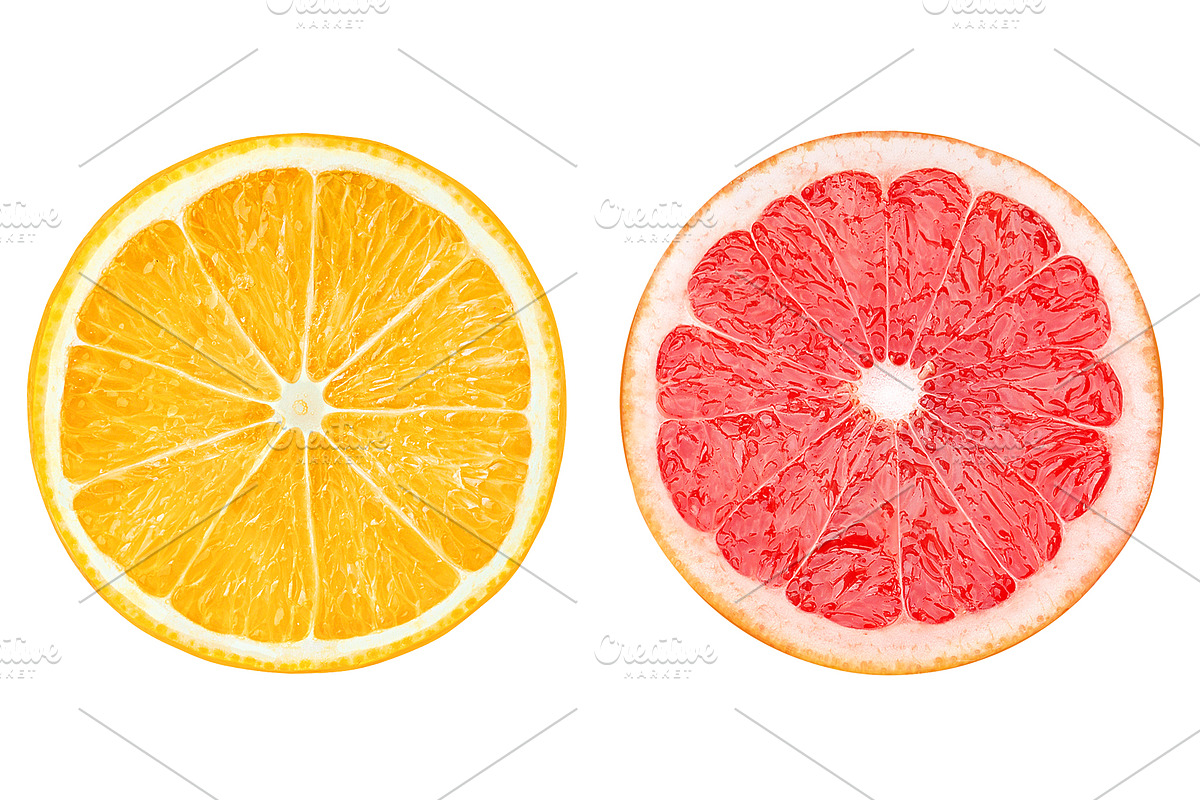 Slices of citrus fruits, an Object Graphic by Fruits+Veggies (Photo 2 of 4)