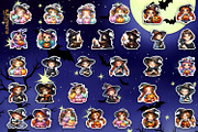 Halloween witch Stickers, neon cute, a Person Illustration by ElenazlataArt (Thumbnail 2 of 3)