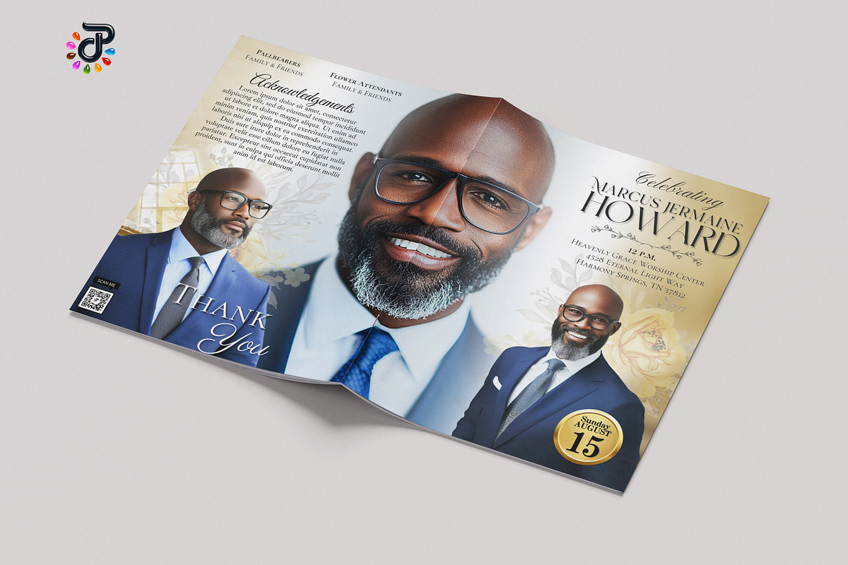 Elegant Canva Obituary Template, a Brochure Template by Protech Design ENT (Photo 5 of 9)