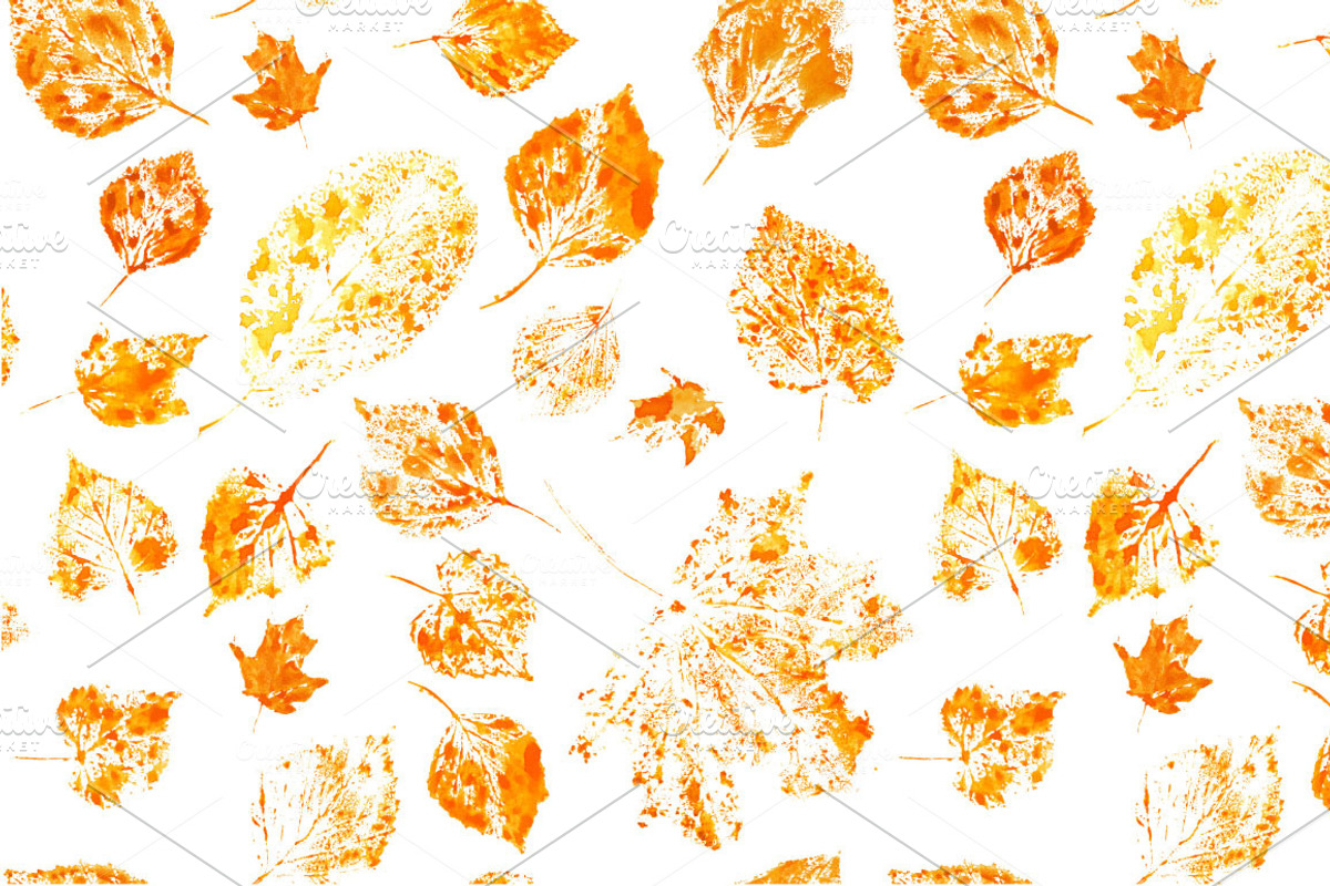 Watercolor Autumn Leaves Stamped, an Object Graphic by Sunny Design (Photo 2 of 3)