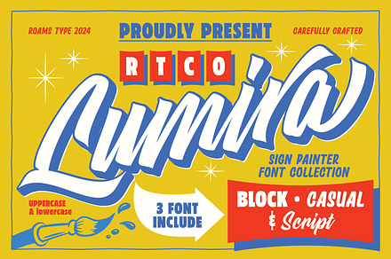 Lumira-Sign Painter Font Collection, a Sans Serif Font by Roams Type