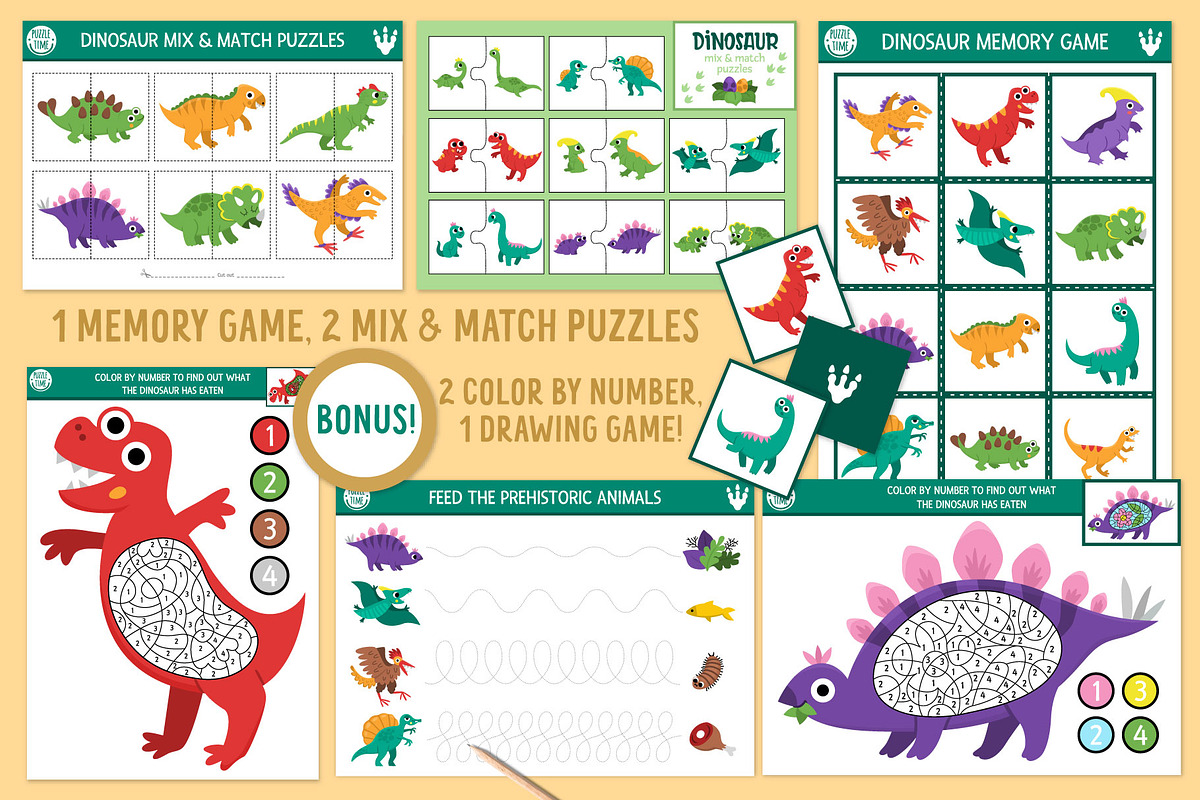 Dinosaur games and activities, an Education Illustration by Lexi Claus (Photo 10 of 15)