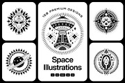 Space Illustrations Art Set, an Object Illustration by Prosymbols (Thumbnail 1 of 15)