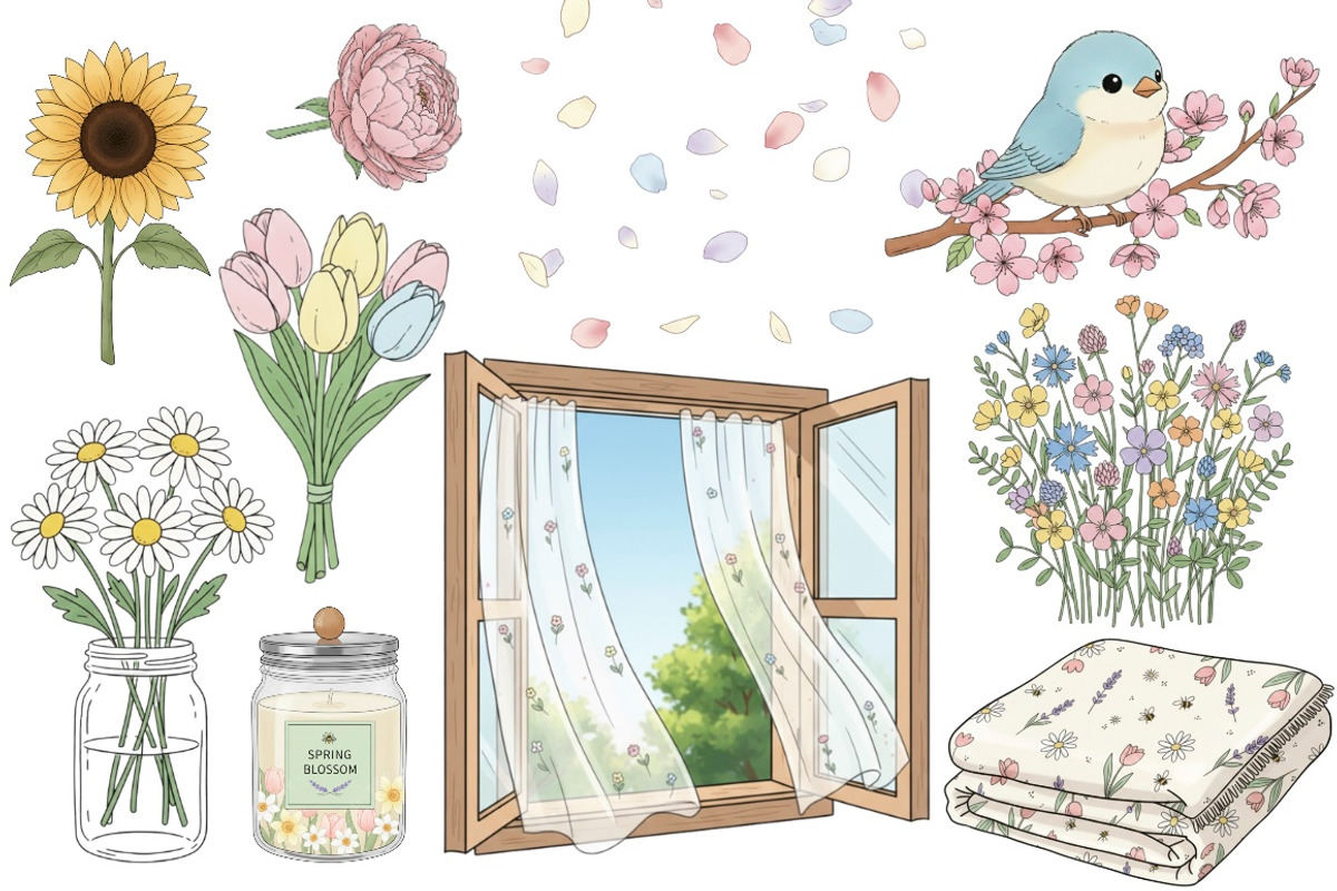 Hello Spring Easter Png Clipart, a Seasonal Illustration by Tanya Kart (Photo 7 of 9)