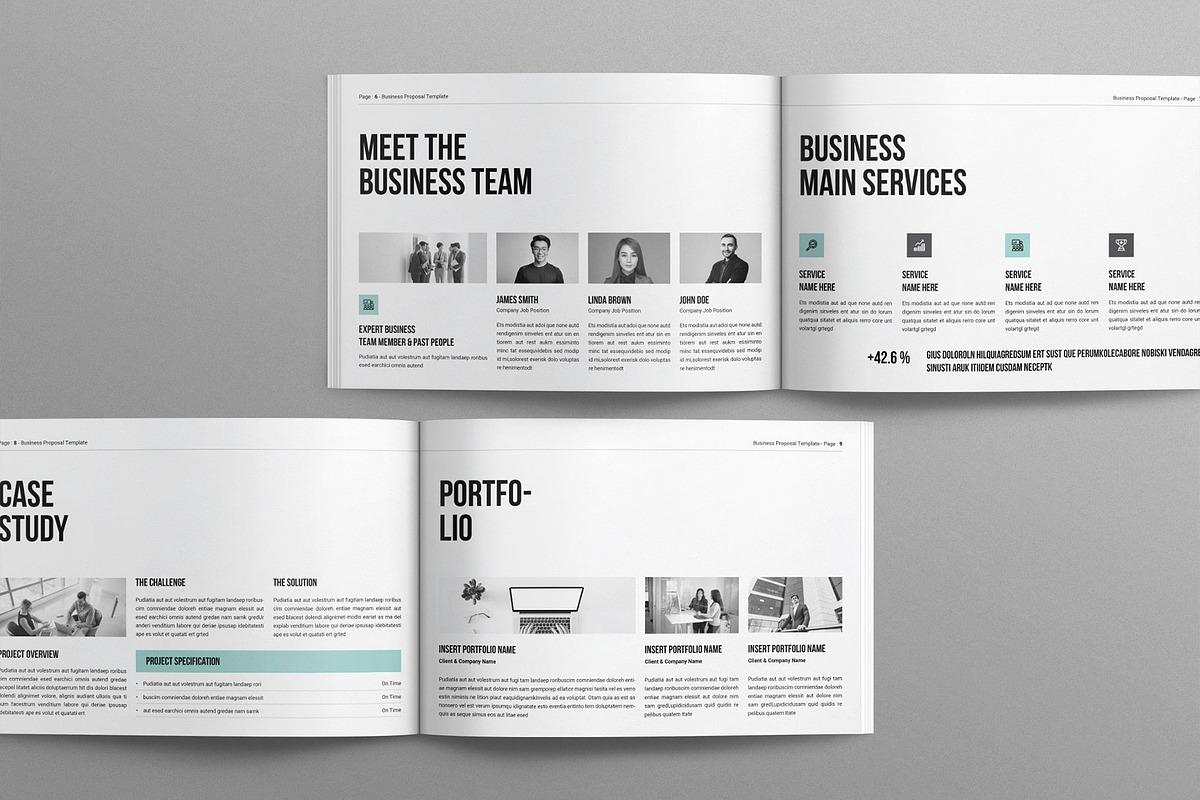 Business Proposal Template Landscape, a Brochure Template by Work-Envance (Photo 3 of 7)