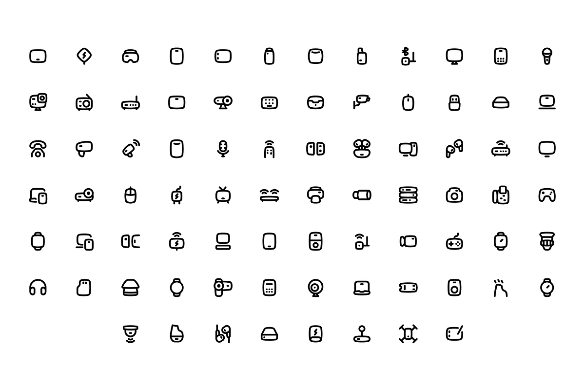 400 Electronic Device Icon Set, a Solid Icon by Directico Design Kit (Photo 3 of 7)