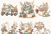 Rustic Autumn Wildlife Clipart, an Object Illustration by BusyDaydesign (Thumbnail 2 of 9)