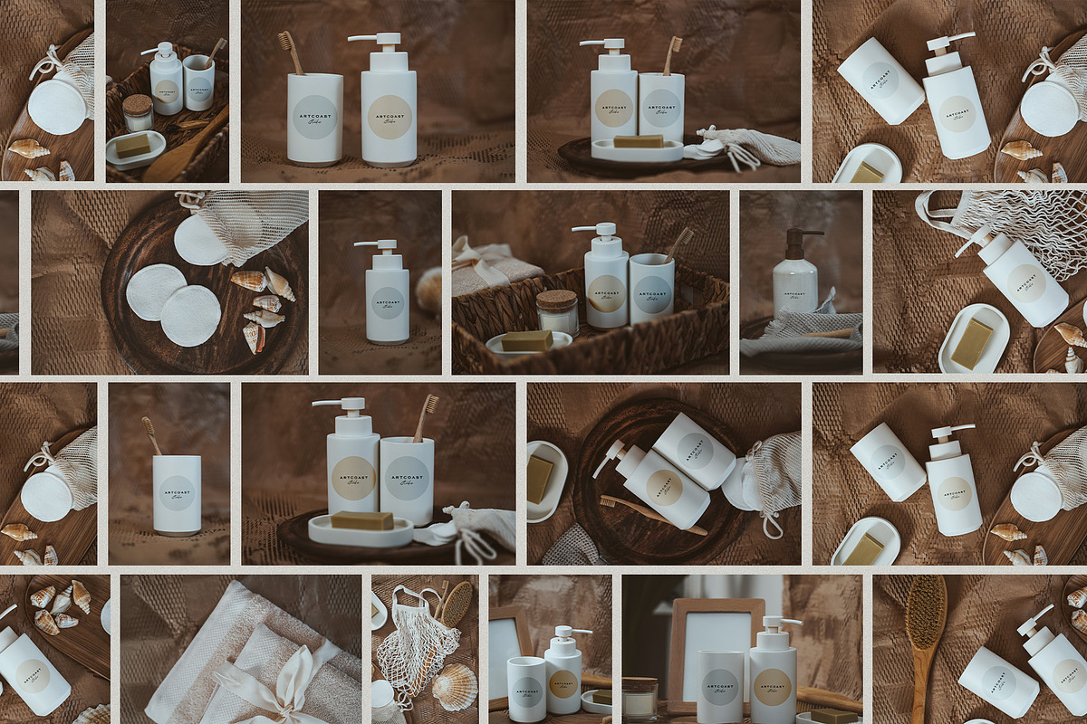 Jars Blank Mockup in Boho Bathroom, a Packaging Mockup by Artcoast Studio (Photo 5 of 7)