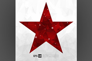 Vector abstract polygonal star