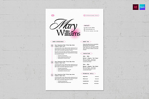 Modern Y2K Resume Template, a Resume Template by BrandPacks