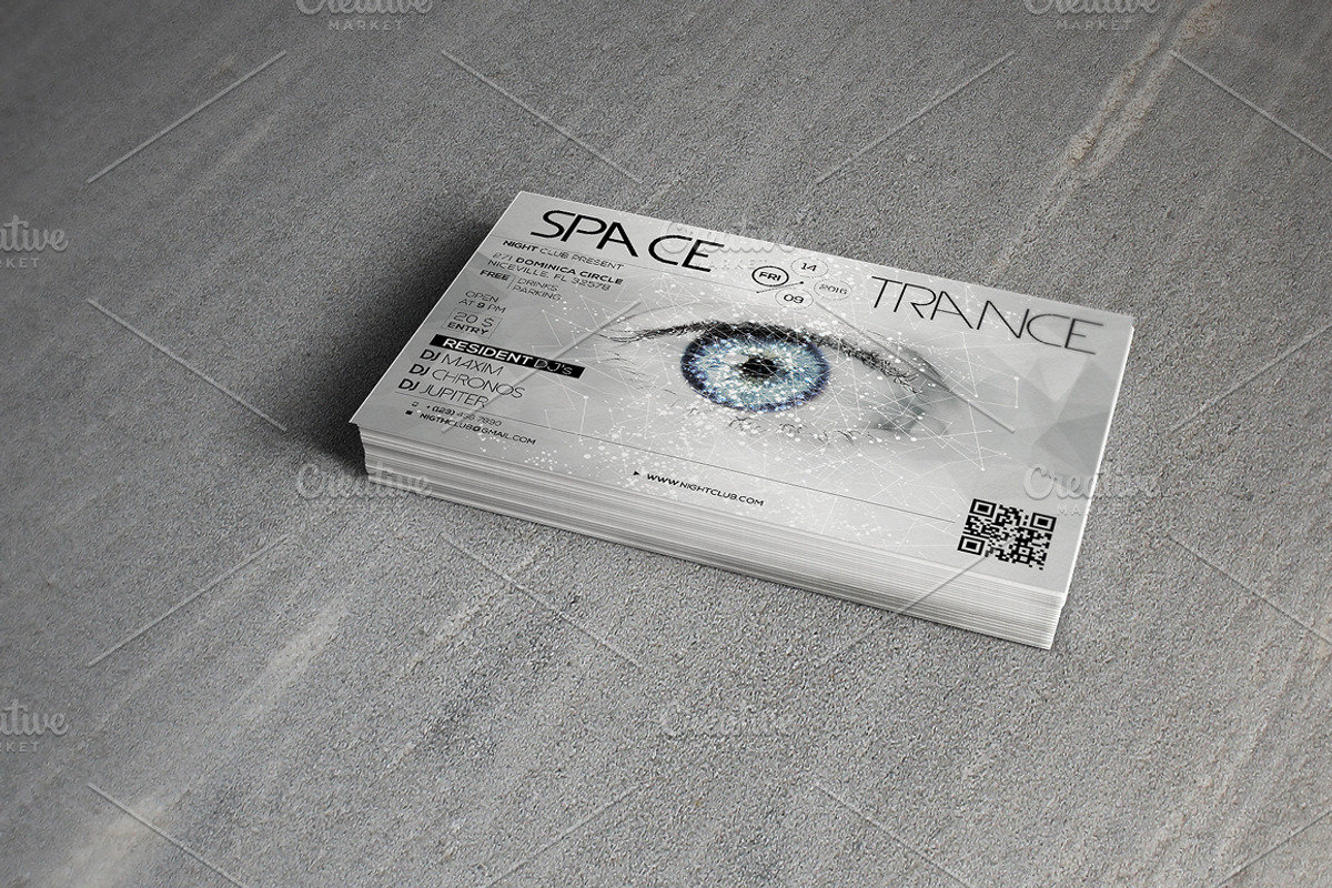 Space Trance Flyer, a Flyer Template by CREATIVE DUDE (Photo 3 of 4)
