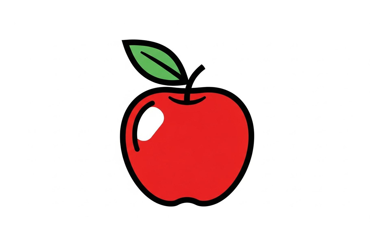 Apple Fruit Vector Icon Bundle, an Illustration by musafir_fashion (Photo 22 of 49)