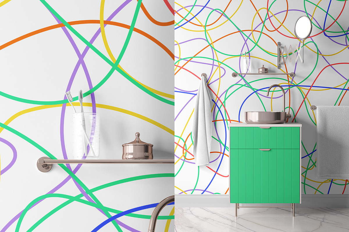 Colorful Line Print, a Background Graphic by MalyskaStudio (Photo 11 of 12)