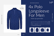 Polo Longsleeve Ghost Mock-ups FREE, a Books & Magazine Mockup by Apparel_Mockups (Thumbnail 5 of 22)