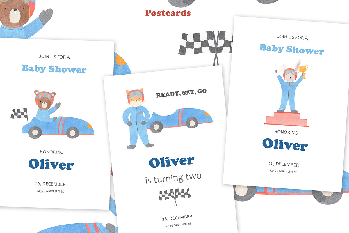 Racing Watercolor Clipart, a Sport Illustration by natalisart (Photo 3 of 5)