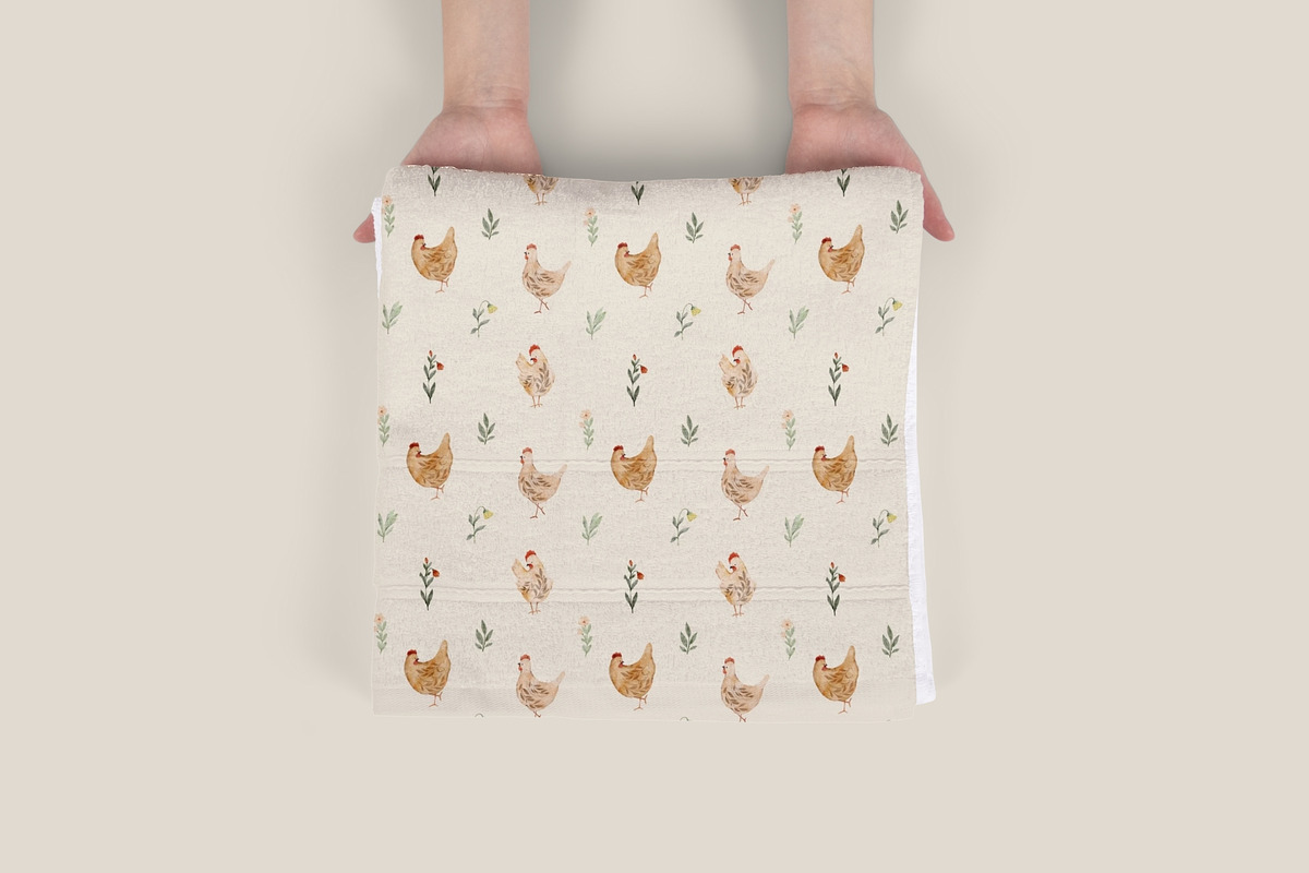 Watercolor Chickens Collection, an Animal Illustration by Jenteva Art (Photo 16 of 18)