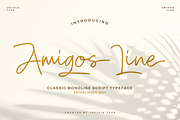 Amigos Line | Handwritten Font, a Handwritten Font by Jolicia Type (Thumbnail 1 of 10)