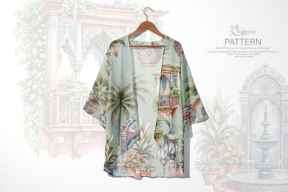 Moroccan Garden Seamless Pattern, a Pattern Graphic by Fabrivo (Photo 2 of 10)
