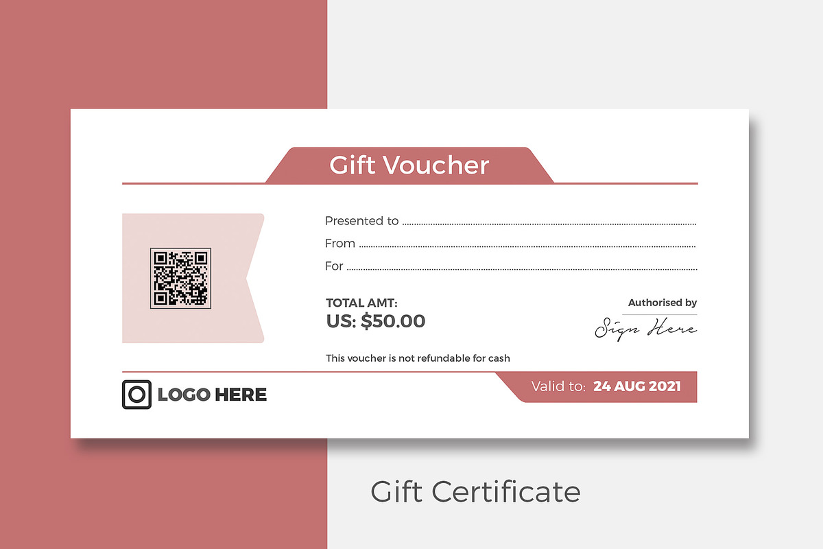 Gift Certificate, a Stationery Template by Rongmistiry (Photo 3 of 4)