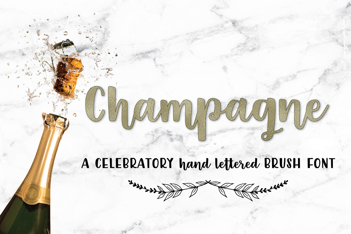 Champagne Script Handlettered Font