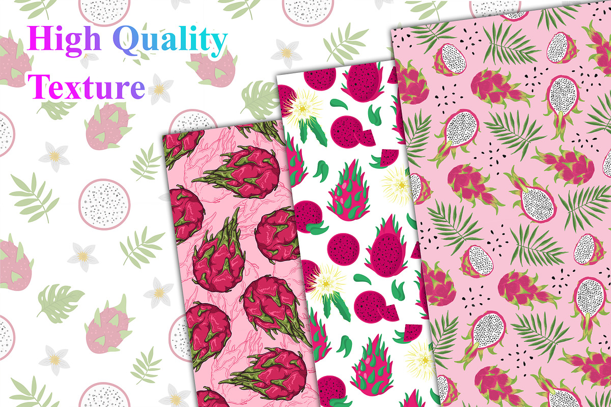 Dragon Fruit Seamless Digital Paper, a Pattern Graphic by Digital Studio (Photo 3 of 3)