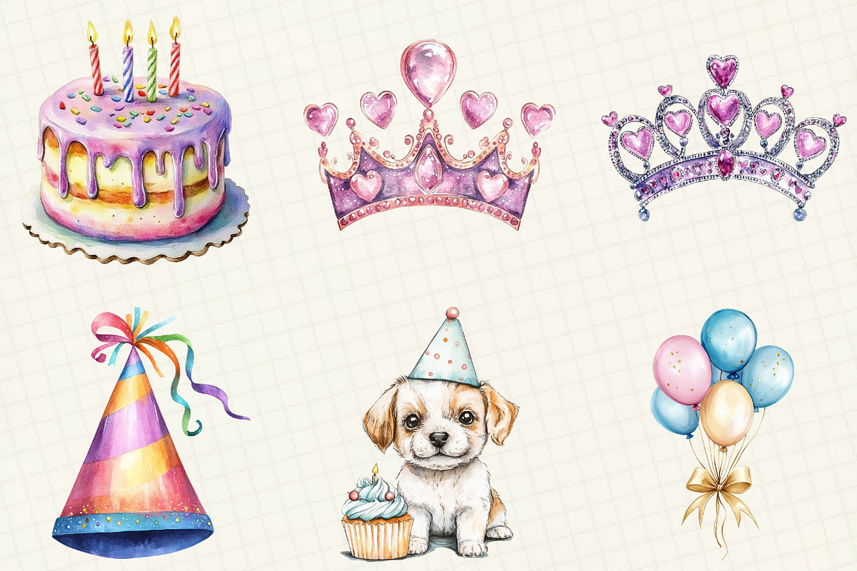 Happy Birthday Sublimation Clipart, an Illustration by OK Design (Photo 5 of 5)