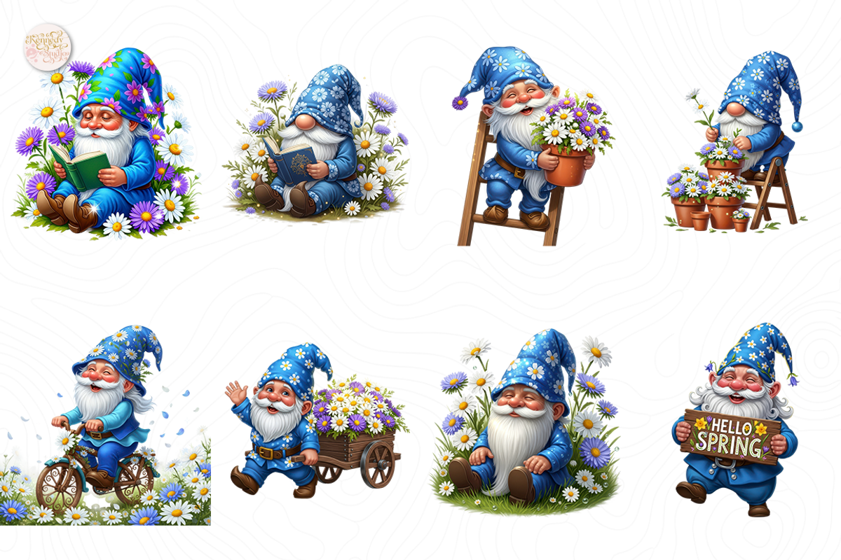 Spring Gnome PNG Clipart Cute, an Object Illustration by KennedyStudio (Photo 2 of 5)