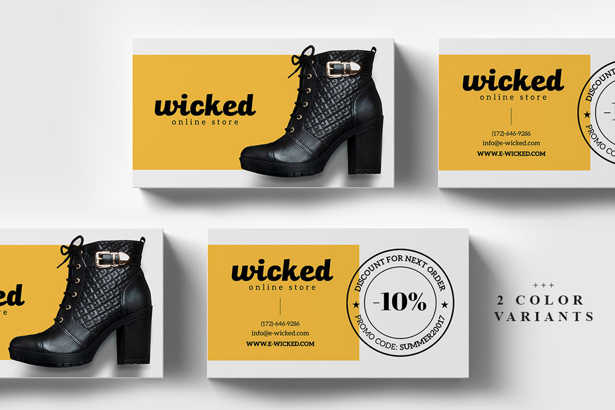 Online Store Business Card Template, a Business Card Template by Radomir (Photo 2 of 2)