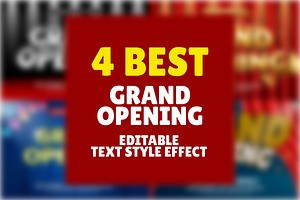 Grand opening text style Effect