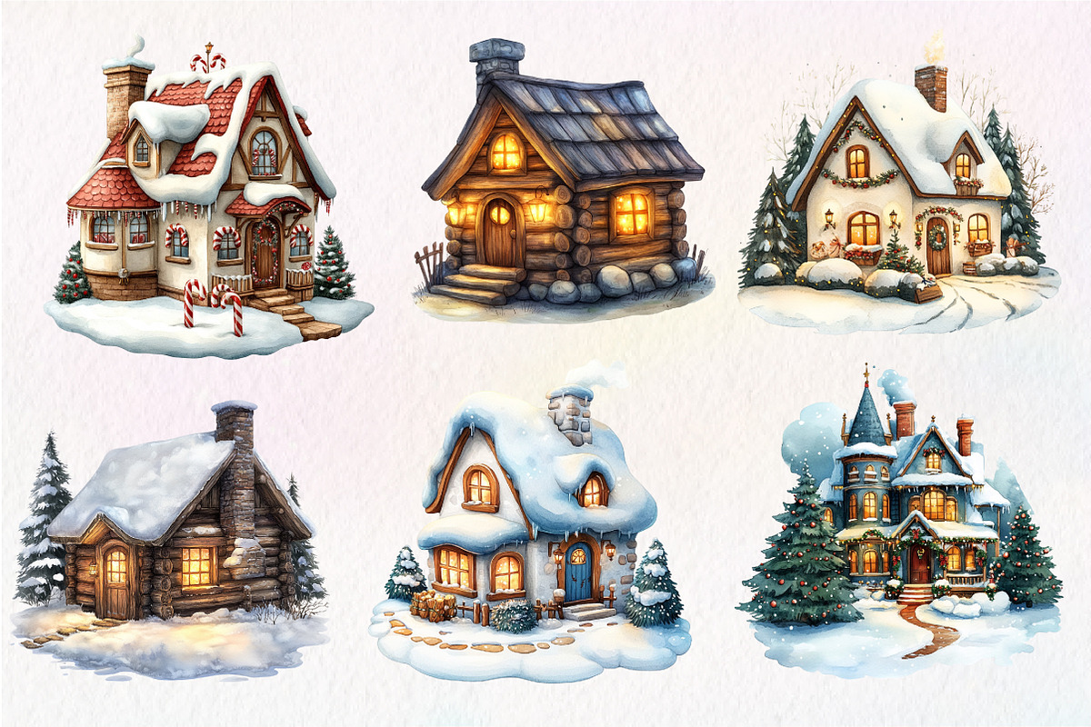 Christmas Winter Residence Clipart, an Illustration by Dream Creation (Photo 4 of 6)