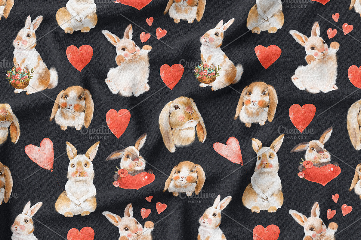 Love bunnies collection, an Animal Illustration by Belusuab (Photo 8 of 13)