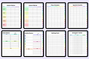 Digital 2025 Teacher Planner Rainbow, a Stationery Template by Mustafiz (Thumbnail 7 of 8)